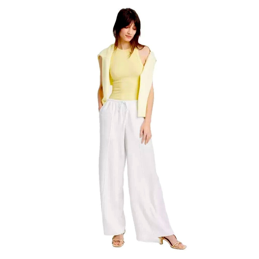 NWOT a new day White Wide-Leg Pants - Picture 1 of 3